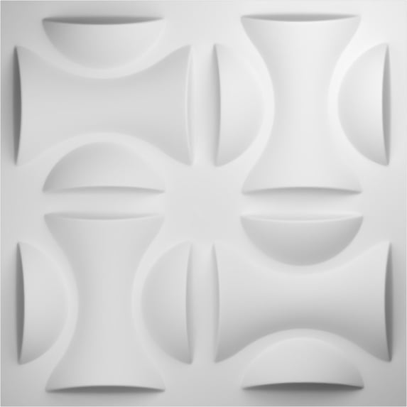 Ekena Millwork 19 5/8"W x 19 5/8"H York EnduraWall Decorative 3D Wall Panel (10-Pack for 26.75 Sq. Ft.)