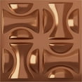 thumbnail image 1 of Ekena Millwork 19 5/8"W x 19 5/8"H York EnduraWall Decorative 3D Wall Panel, Bright Coat Copper (12-Pack for 32.04 Sq. Ft.), 1 of 6