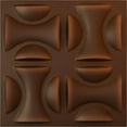thumbnail image 1 of Ekena Millwork 19 5/8"W x 19 5/8"H York EnduraWall Decorative 3D Wall Panel, Universal Aged Metallic Rust (Covers 2.67 Sq. Ft.), 1 of 6