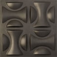 thumbnail image 1 of Ekena Millwork 19 5/8"W x 19 5/8"H York EnduraWall Decorative 3D Wall Panel, Universal Aged Metallic Weathered Steel (Covers 2.67 Sq. Ft.), 1 of 6