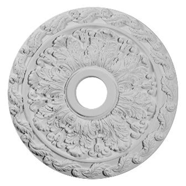 Primed White Spring Leaf Polyurethane Ceiling Medallion