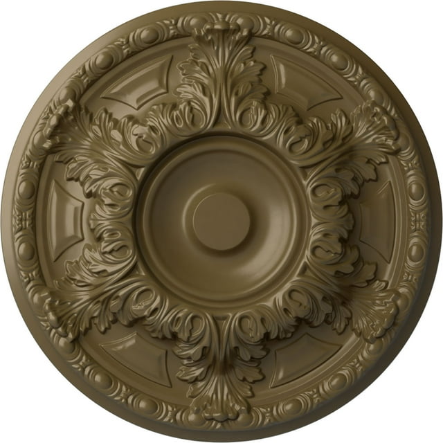Ekena Millwork 19"OD x 1 1/2"P Granada Ceiling Medallion (Fits Canopies up to 7 1/8"), Hand-Painted Mississippi Mud