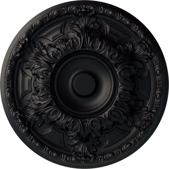 Ekena Millwork 19"OD x 1 1/2"P Granada Ceiling Medallion (Fits Canopies up to 7 1/8"), Hand-Painted Steel Gray