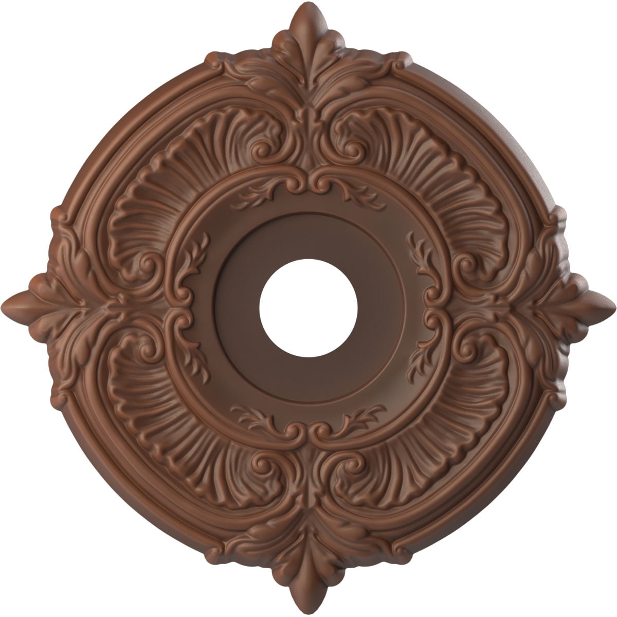 Attica 19" Universal Aged Metallic Rust PVC Ceiling Medallion