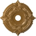 thumbnail image 1 of Ekena Millwork 19"OD x 3 1/2"ID x 1"P Attica Thermoformed PVC Ceiling Medallion (Fits Canopies up to 6 3/4"), Universal Aged Metallic Vintage Gold, 1 of 10