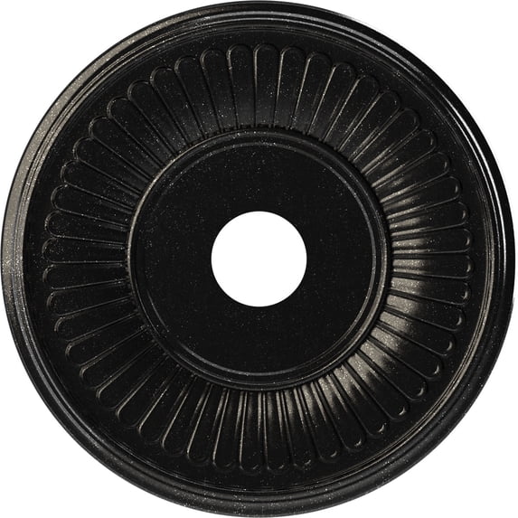 Ekena Millwork 19"OD x 3 1/2"ID x 1"P Berkshire Thermoformed PVC Ceiling Medallion (Fits Canopies up to 8 3/8"), Textured Metallic Galaxy