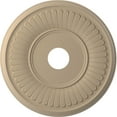 thumbnail image 1 of Ekena Millwork 19"OD x 3 1/2"ID x 1"P Berkshire Thermoformed PVC Ceiling Medallion (Fits Canopies up to 8 3/8"), UltraCover Satin Smokey Beige, 1 of 5