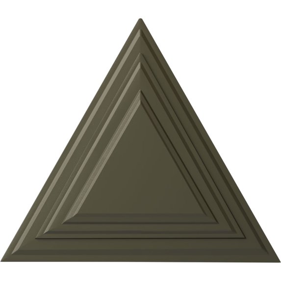 Ekena Millwork 19"W x 16 5/8"H x 1 1/8"P Triangle Ceiling Medallion, Hand-Painted Witch Hazel