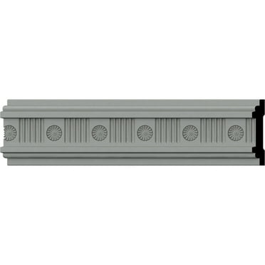 Ekena Millwork 2 1/2"H x 1/2"P x 94 1/2"L, (1 7/8" Repeat), Edward Chair Rail