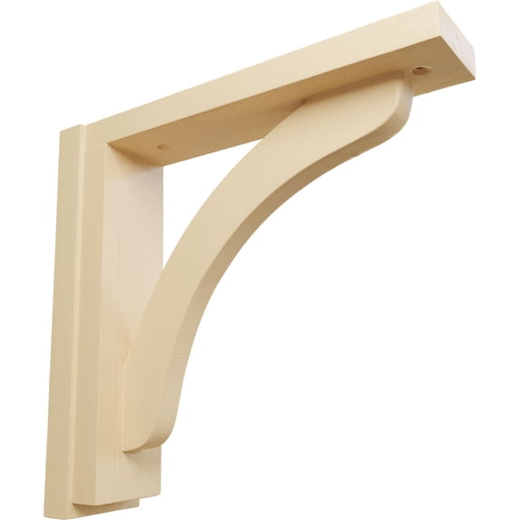 Ekena Millwork 2 1/2"W x 10 3/4"D x 10 1/4"H Reece Shelf Bracket, Maple (4-Pack)