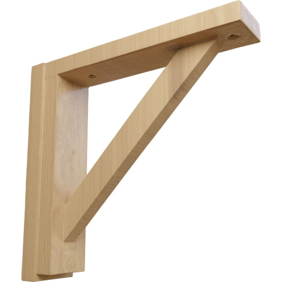 Ekena Millwork 2 1/2"W x 10 3/4"D x 10 1/4"H Traditional Shelf Bracket, Cherry (2-Pack)