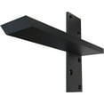 thumbnail image 1 of Ekena Millwork 2 1/2"W x 10"D Floating Steel Heavy Duty Wall Mount, Powder Coated Black, 1 of 10
