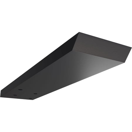 Ekena Millwork 2 1/2"W x 10"D Hidden Floating Steel Heavy Duty Bracket, Powder Coated Black