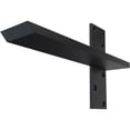 thumbnail image 1 of Ekena Millwork 2 1/2"W x 12"D Floating Steel Heavy Duty Wall Mount, Powder Coated Black, 1 of 10
