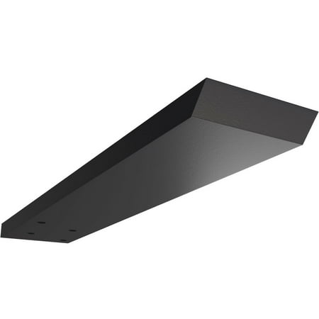 Ekena Millwork 2 1/2"W x 12"D Hidden Floating Steel Heavy Duty Bracket, Powder Coated Black