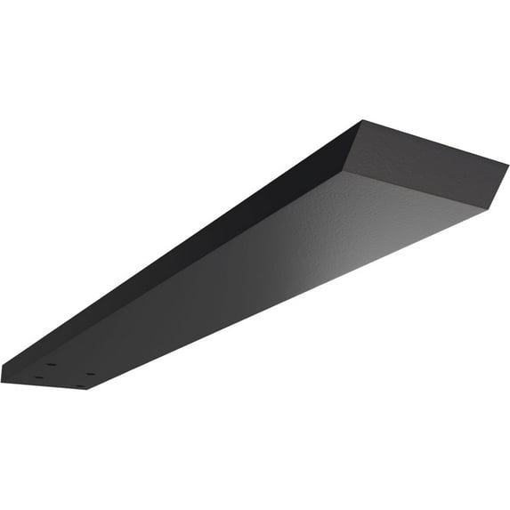 Ekena Millwork 2 1/2"W x 16"D Hidden Floating Steel Heavy Duty Bracket, Powder Coated Black
