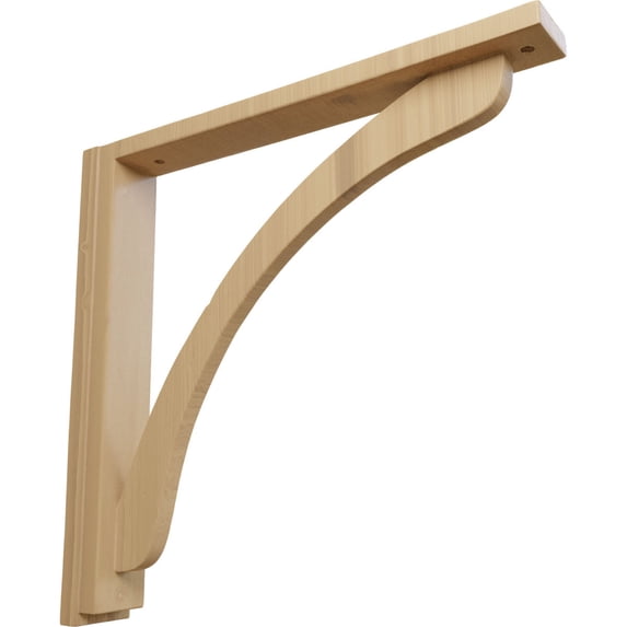 Ekena Millwork 2 1/2"W x 17 3/4"D x 17 1/4"H Reece Shelf Bracket, Cherry (2-Pack)