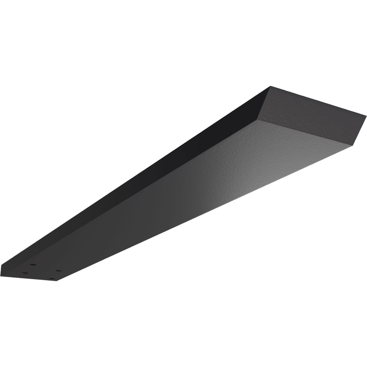 Ekena Millwork 2 1/2"W x 18"D Hidden Floating Steel Heavy Duty Bracket, Powder Coated Black