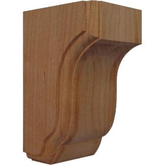 Ekena Millwork 2 1/2"W x 2 3/4"D x 4 1/2"H Capistrano Mission Corbel, Alder