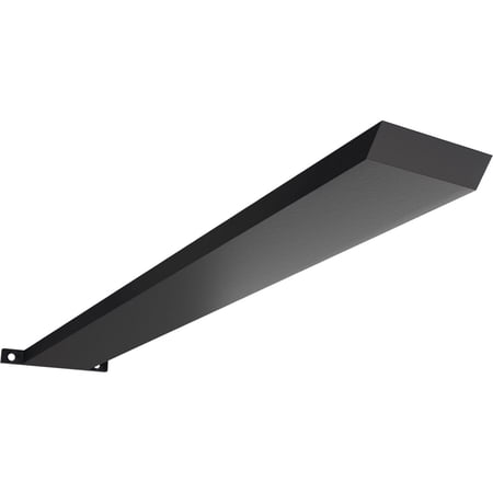 Ekena Millwork 2 1/2"W x 20"D Countertop Island Steel Heavy Duty Bracket w/ Flange, Powder Coated Black