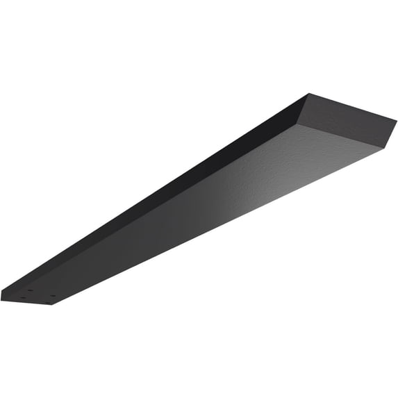 Ekena Millwork 2 1/2"W x 22"D Hidden Floating Steel Heavy Duty Bracket, Powder Coated Black