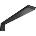 thumbnail image 1 of Ekena Millwork 2 1/2"W x 22"D x 4"H Hidden Support Steel Heavy Duty Bracket w/ Back Plate, Powder Coated Black, 1 of 10
