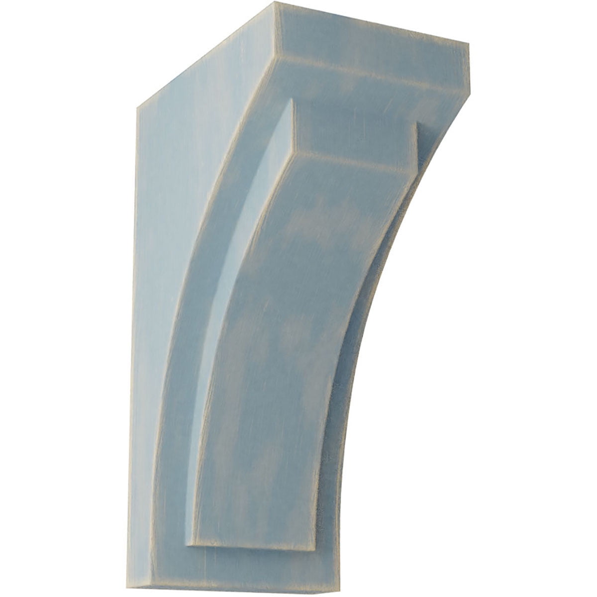 Driftwood Blue Rubberwood Vintage Decor Corbel, 6-Inch