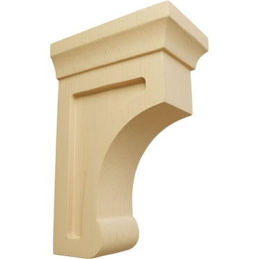 Ekena Millwork 2 1/2"W x 4"D x 6"H Small Gomez Wood Bracket, Alder