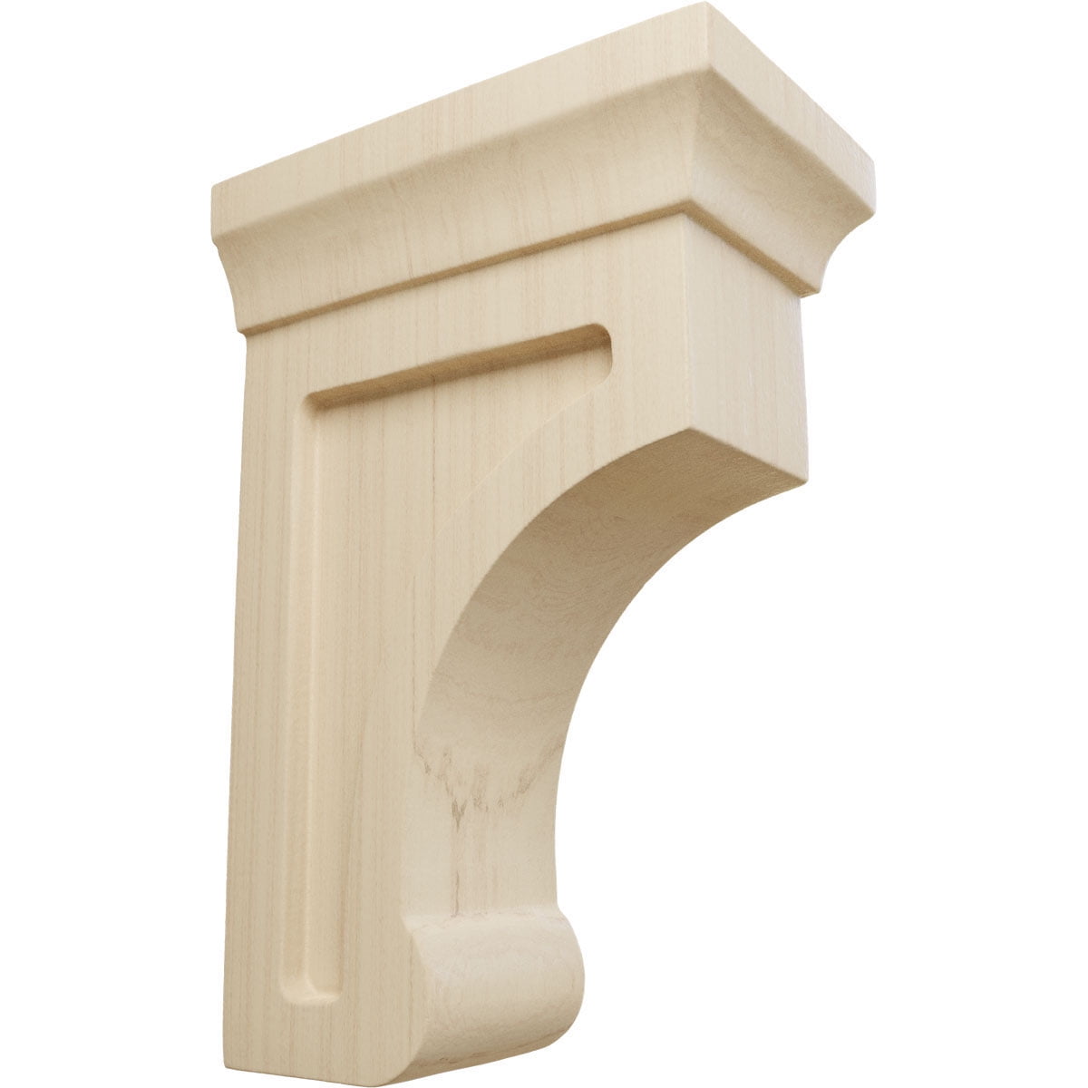 Ekena Millwork 2 1/2"W x 4"D x 6"H Small Gomez Wood Bracket, Rubberwood