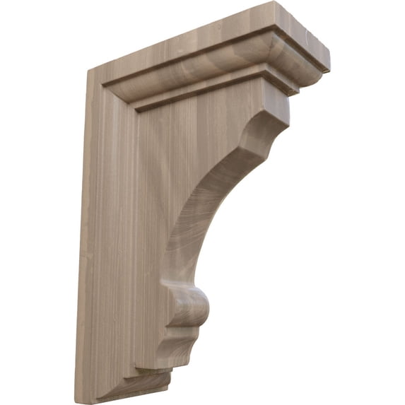 Ekena Millwork 2 1/2"W x 4"D x 6"H Small Thompson Wood Bracket, Walnut