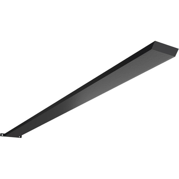 Ekena Millwork 2 1/2"W x 40"D Countertop Island Steel Heavy Duty Bracket w/ Flange, Powder Coated Black