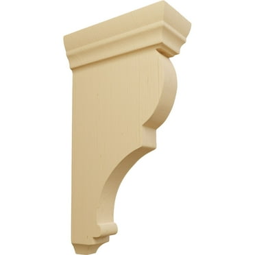 Ekena Millwork 2 1/2"W x 5 1/2"D x 10"H Medium Rojas Wood Corbel, Alder