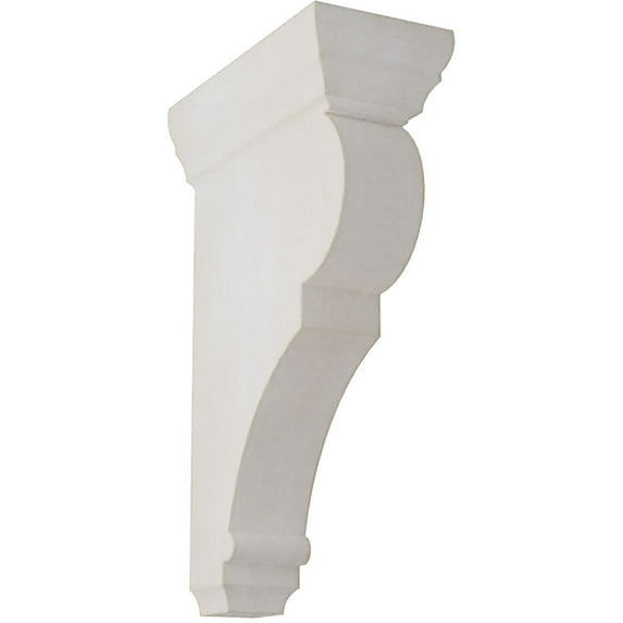 Ekena Millwork 2 1/2"W x 5 1/2"D x 10"H Medium Rojas Wood Vintage Decor Corbel, Chalk Dust White