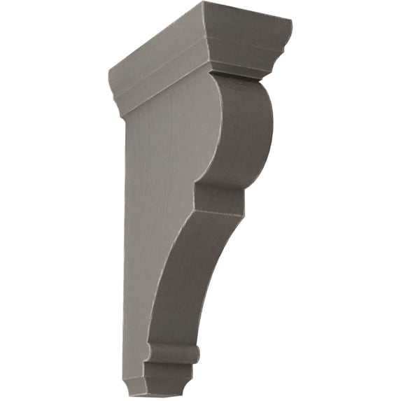 Ekena Millwork 2 1/2"W x 5 1/2"D x 10"H Medium Rojas Wood Vintage Decor Corbel, Reclaimed Grey