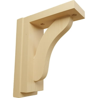 Ekena Millwork 2 1/2"W x 6 1/4"D x 7 1/2"H Reece Shelf Bracket, Alder
