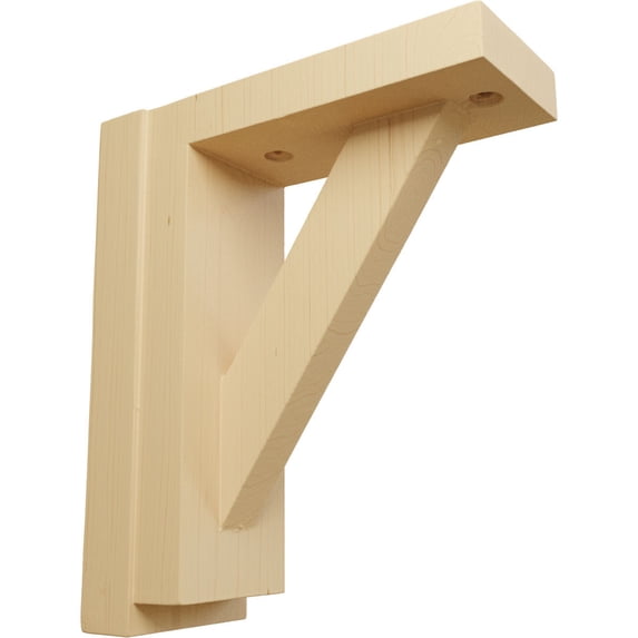 Ekena Millwork 2 1/2"W x 6 1/4"D x 7 1/2"H Traditional Shelf Bracket, Alder (2-Pack)