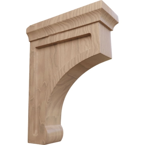 Ekena Millwork 2 1/2"W x 6"D x 8"H Medium Gomez Wood Bracket, Mahogany (2-Pack)