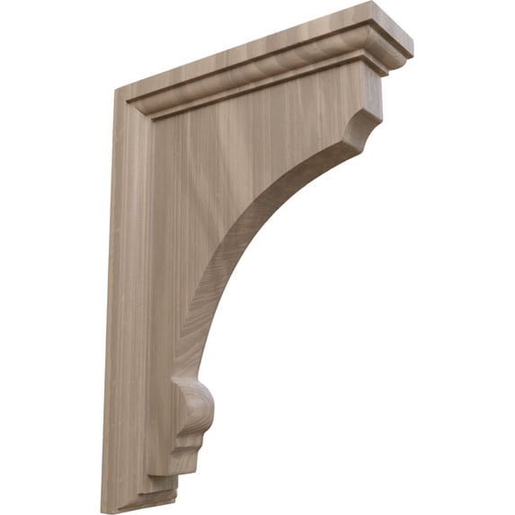 Ekena Millwork 2 1/2"W x 7"D x 10"H Large Thompson Wood Bracket, Walnut (2-Pack)