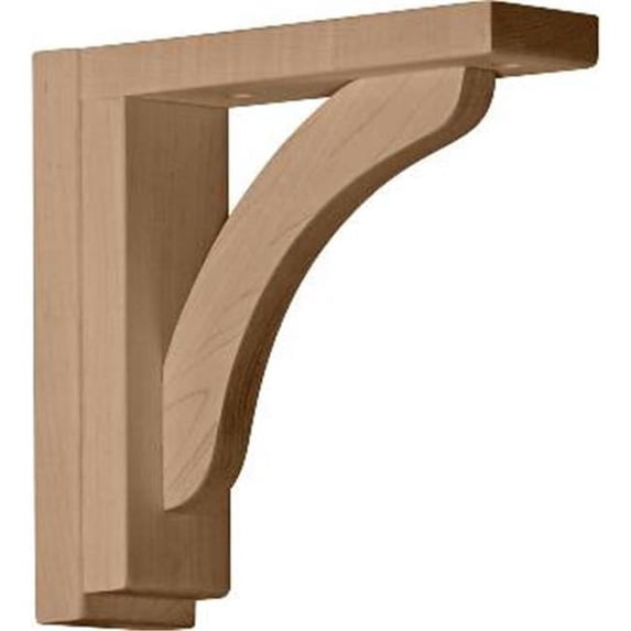 Ekena Millwork 2 1/2"W x 8 3/4"D x 8 1/4"H Reece Shelf Bracket, Cherry