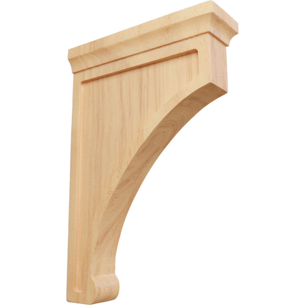 Extra Large Red Oak Wood Corbel Bracket, 2.5"W x 8"D x 12"H