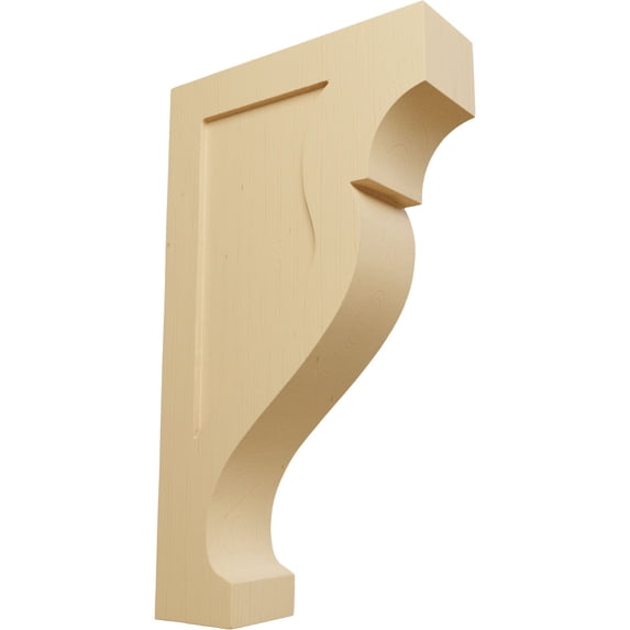 Ekena Millwork 2 1/2"W x 8"D x 14"H Large Rockport Wood Corbel, Alder