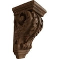 thumbnail image 1 of Ekena Millwork 2 1/4"W x 2 1/4"D x 4 1/4"H Extra Small Acanthus Wood Corbel, Mahogany, 1 of 4