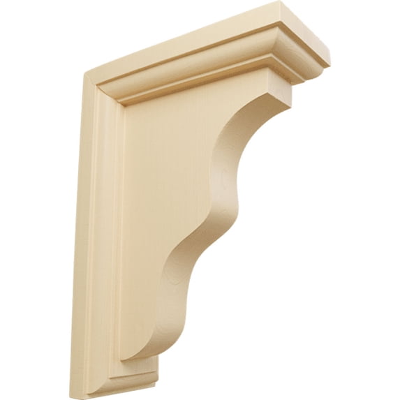Ekena Millwork 2 1/4"W x 5"D x 7"H Hamilton Traditional Bracket, Maple (2-Pack)