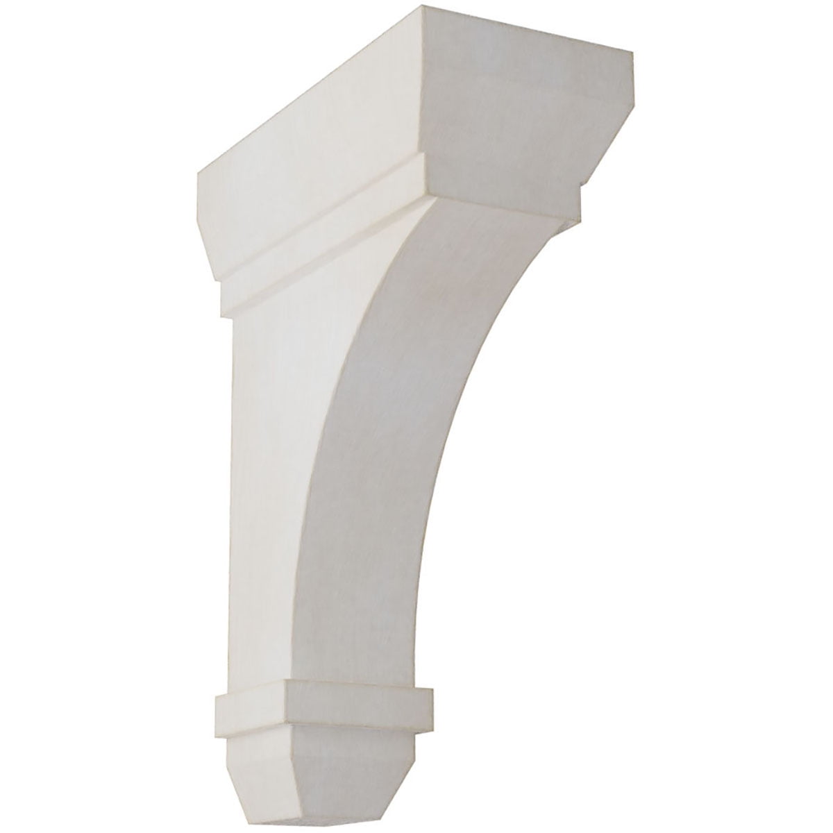 Chalk Dust White Vintage Wood Corbel Bracket, 7" x 5"