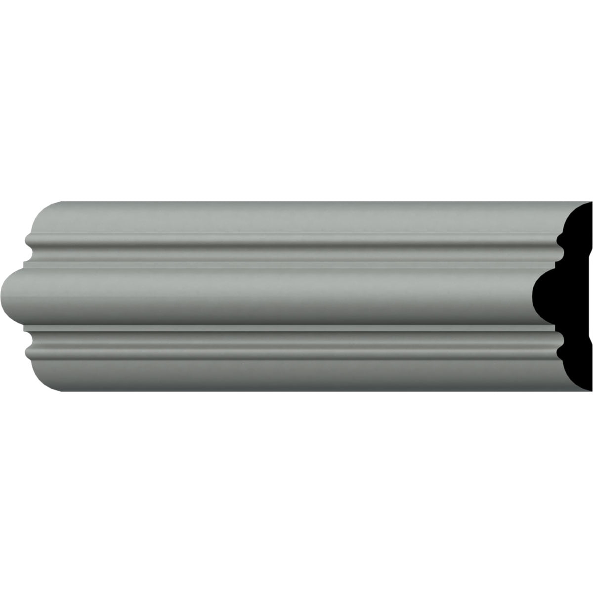 Kepler 94.5" Gray Polyurethane Crown Moulding 12-Pack