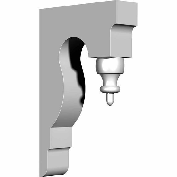Ekena Millwork 2 3/4"W x 9 3/4"D x 16"H Aberdeen Bracket (6-Pack)