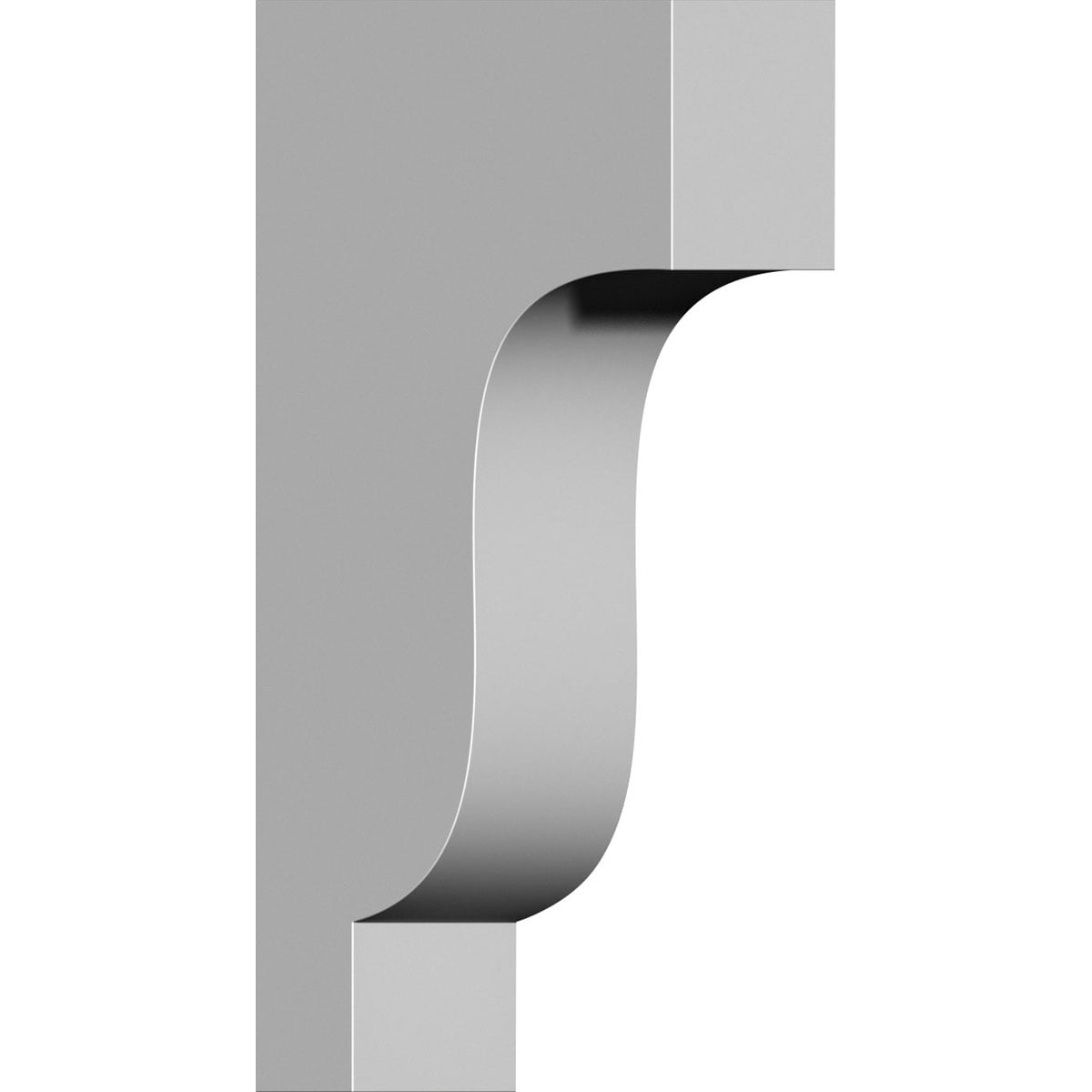 Primed Gray Polyurethane Traditional Decorative Corbel