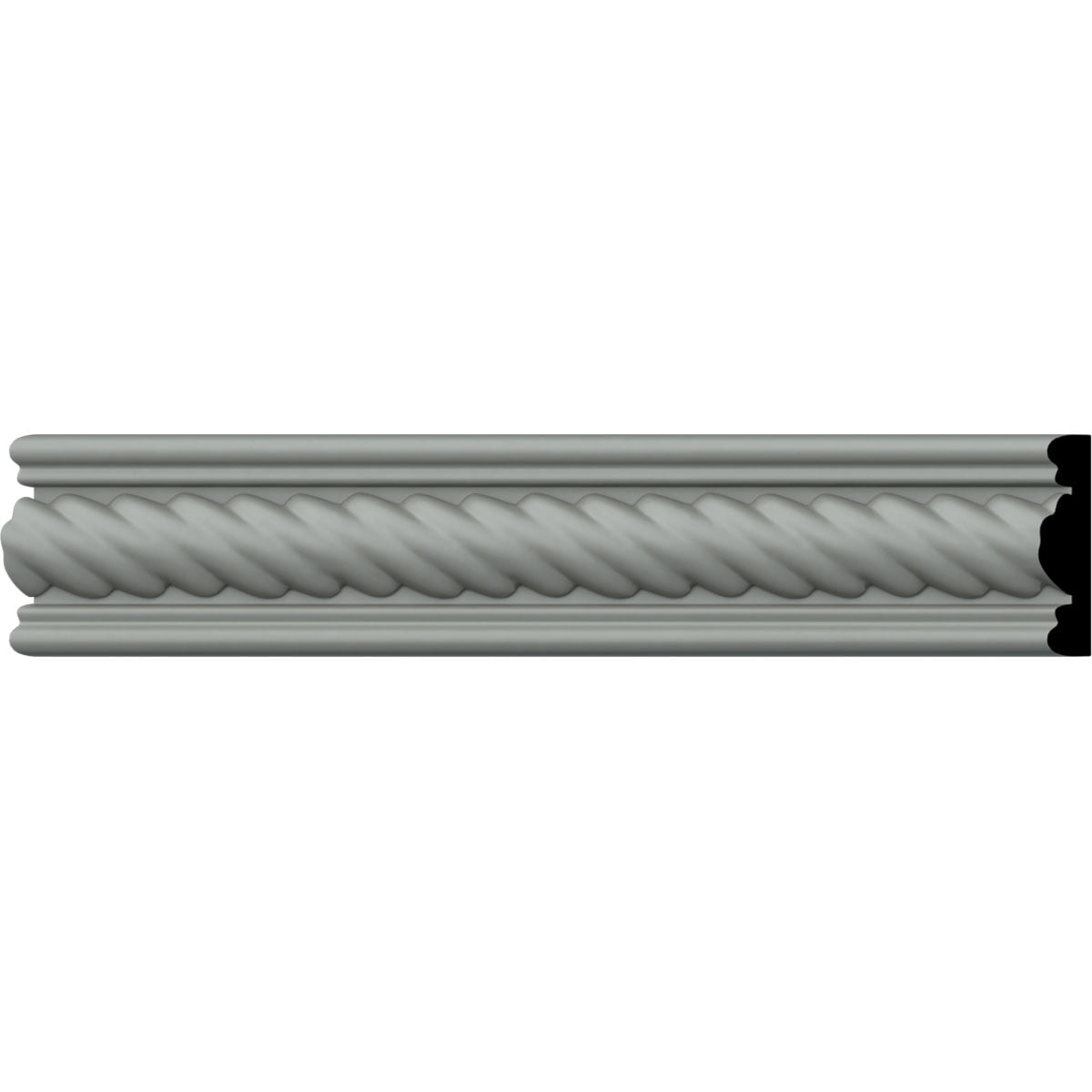Alexandria Rope White Polyurethane Crown Molding