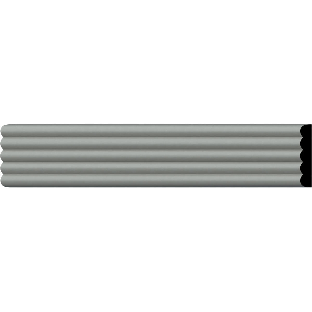 Primed White Polyurethane Fluted Panel Moulding