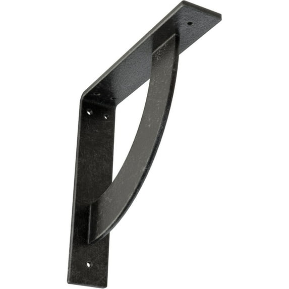 Ekena Millwork 2"W x 10"D x 10"H Bulwark Steel Bracket, Antiqued Silver